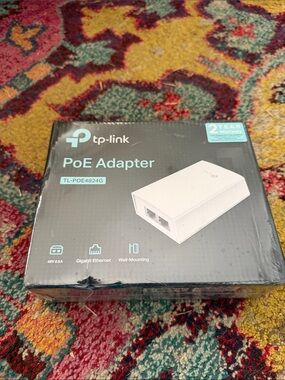 TP-Link PoE Adapter TL-POE4824G - Black and White Packaging